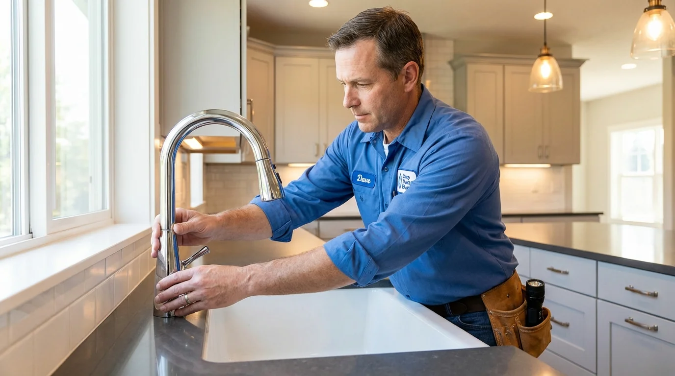 Kitchen faucet installation by Johns Plumbing LLC in Vernon Hills